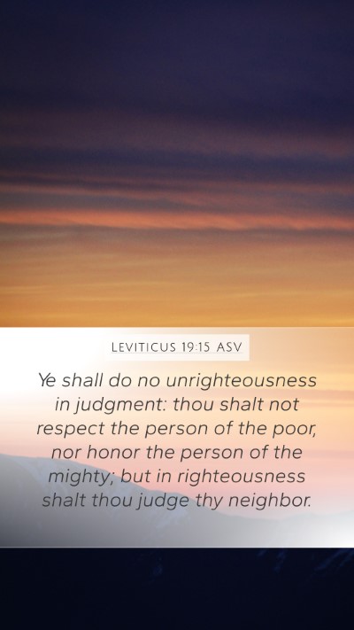 Leviticus 19:15 ASV Bible Verse Image
