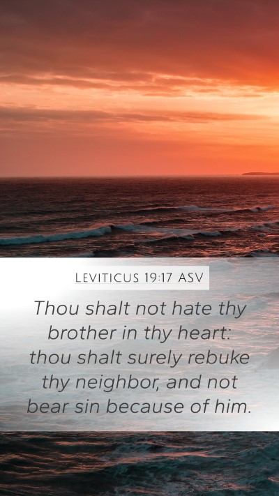 Leviticus 19:17 ASV Bible Verse Image