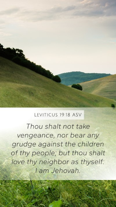 Leviticus 19:18 ASV Bible Verse Image