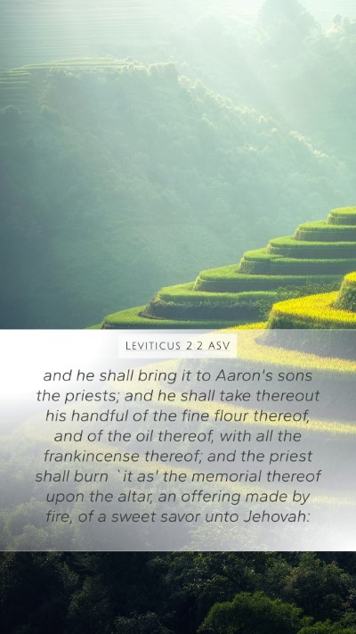 Leviticus 2:2 ASV Bible Verse Image