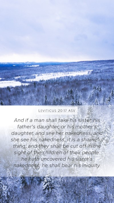 Leviticus 20:17 ASV Bible Verse Image