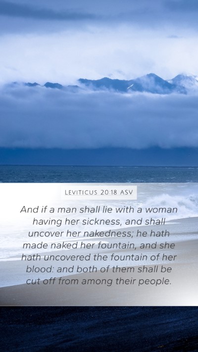 Leviticus 20:18 ASV Bible Verse Image