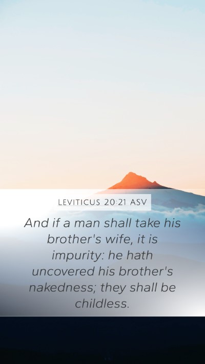 Leviticus 20:21 ASV Bible Verse Image