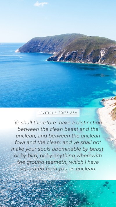 Leviticus 20:25 ASV Bible Verse Image