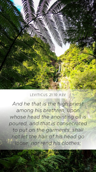Leviticus 21:10 ASV Bible Verse Image