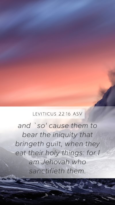 Leviticus 22:16 ASV Bible Verse Image