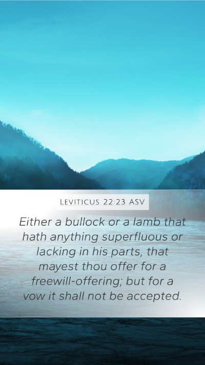 Leviticus 22:23 ASV Bible Verse Image