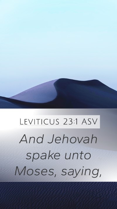 Leviticus 23:1 ASV Bible Verse Image