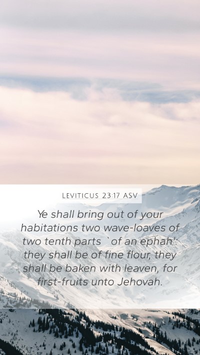 Leviticus 23:17 ASV Bible Verse Image