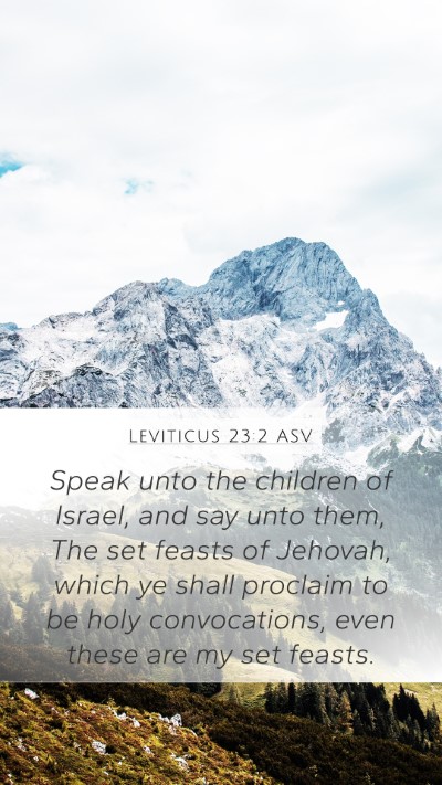 Leviticus 23:2 ASV Bible Verse Image