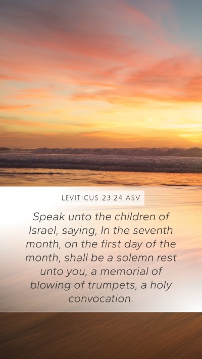 Leviticus 23:24 ASV Bible Verse Image