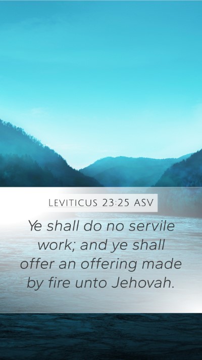 Leviticus 23:25 ASV Bible Verse Image