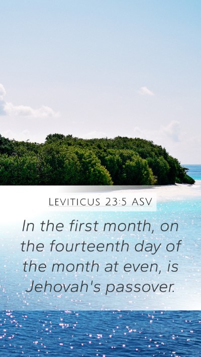 Leviticus 23:5 ASV Bible Verse Image