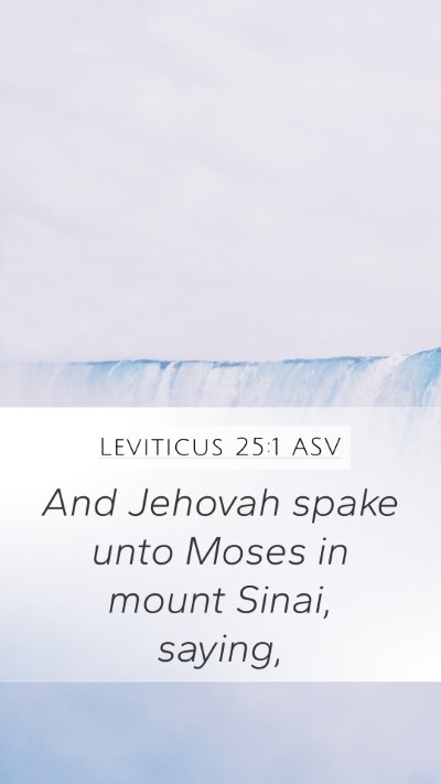 Leviticus 25:1 ASV Bible Verse Image