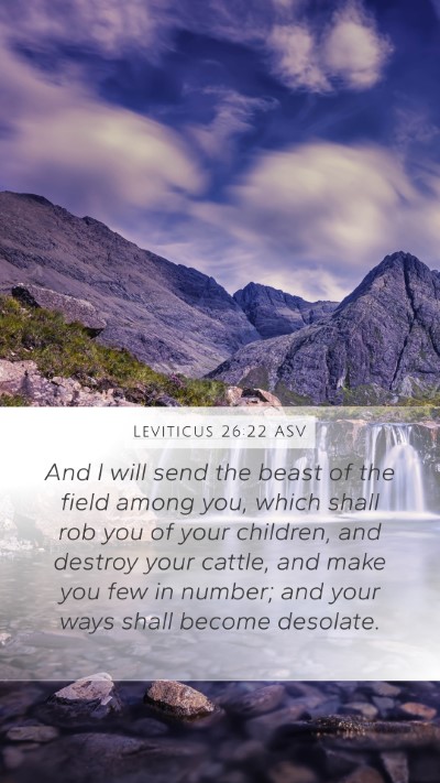 Leviticus 26:22 ASV Bible Verse Image