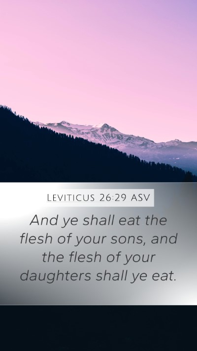 Leviticus 26:29 ASV Bible Verse Image