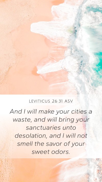 Leviticus 26:31 ASV Bible Verse Image