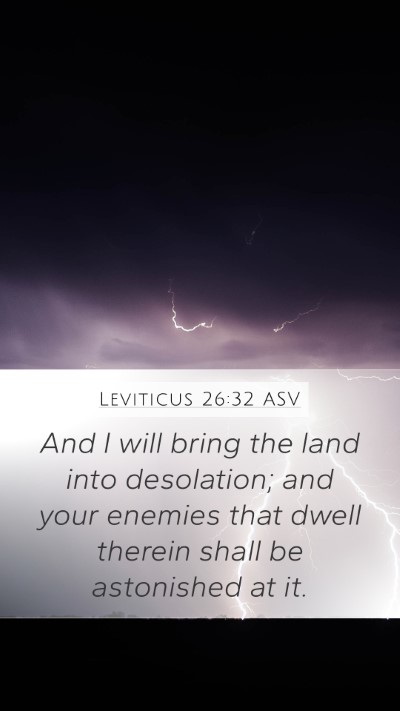 Leviticus 26:32 ASV Bible Verse Image