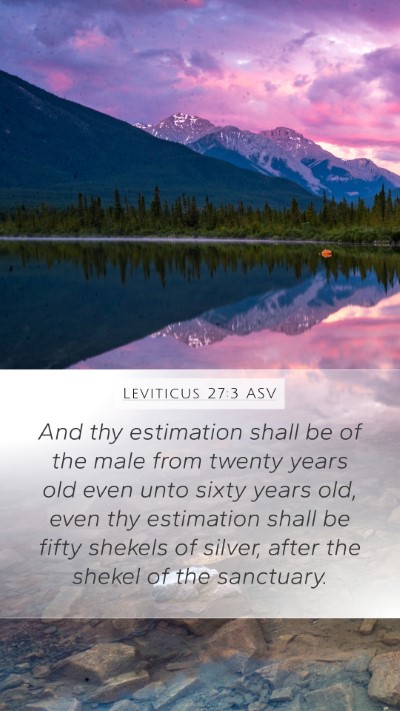 Leviticus 27:3 ASV Bible Verse Image