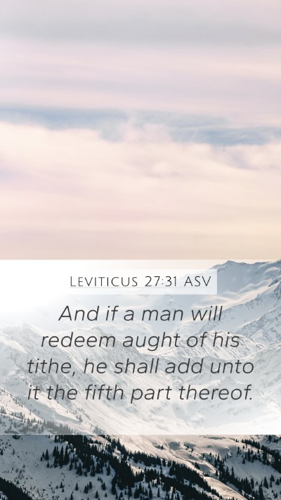 Leviticus 27:31 ASV Bible Verse Image