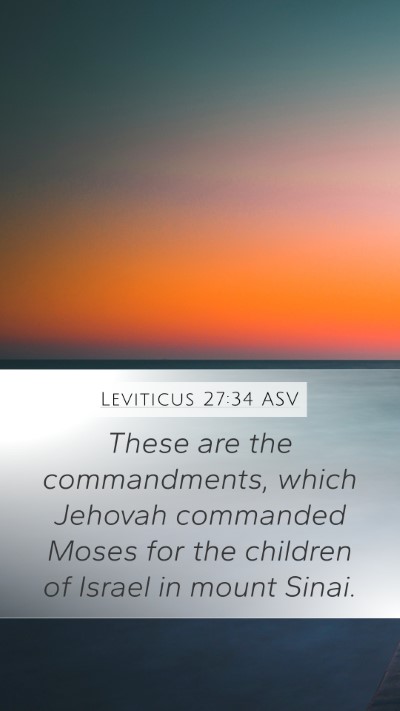 Leviticus 27:34 ASV Bible Verse Image
