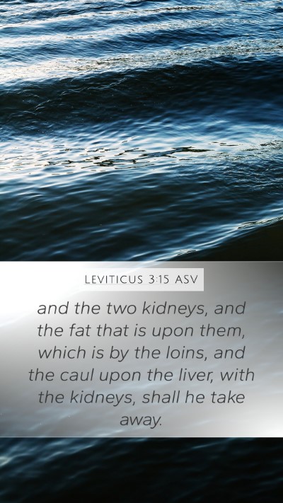 Leviticus 3:15 ASV Bible Verse Image