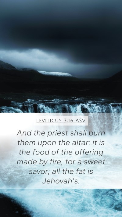 Leviticus 3:16 ASV Bible Verse Image
