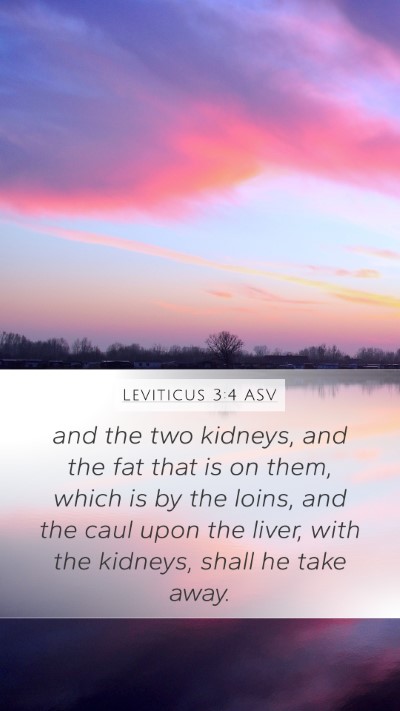 Leviticus 3:4 ASV Bible Verse Image