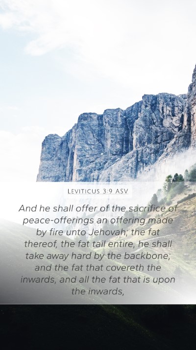 Leviticus 3:9 ASV Bible Verse Image