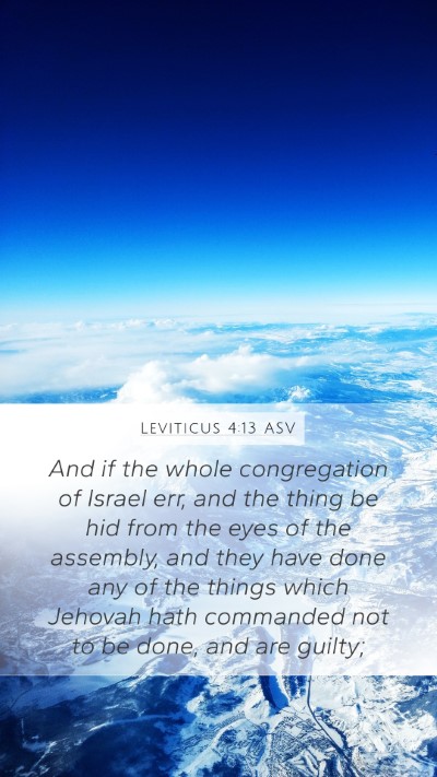 Leviticus 4:13 ASV Bible Verse Image