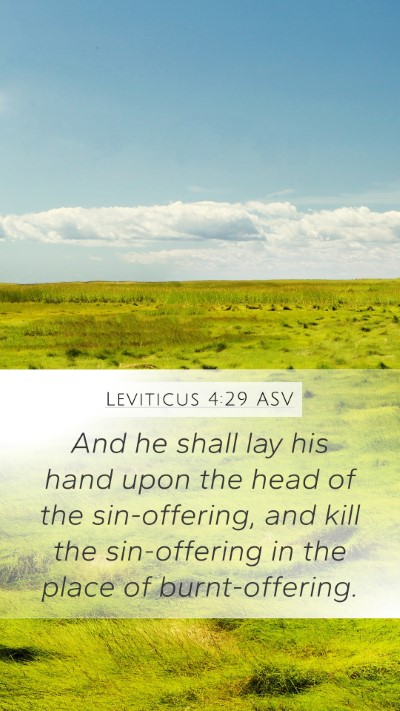 Leviticus 4:29 ASV Bible Verse Image