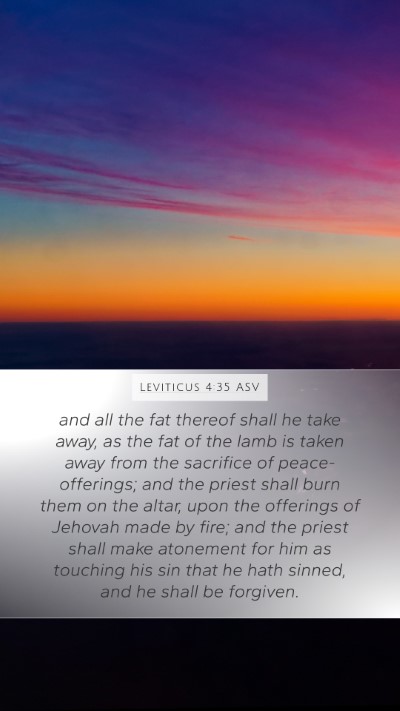 Leviticus 4:35 ASV Bible Verse Image