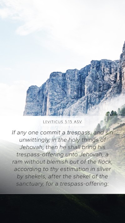Leviticus 5:15 ASV Bible Verse Image