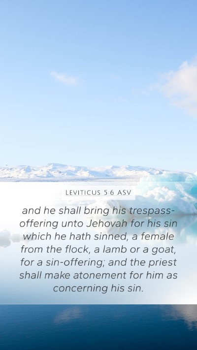 Leviticus 5:6 ASV Bible Verse Image