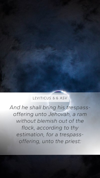 Leviticus 6:6 ASV Bible Verse Image