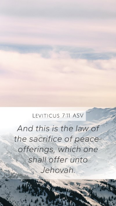 Leviticus 7:11 ASV Bible Verse Image