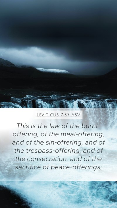 Leviticus 7:37 ASV Bible Verse Image