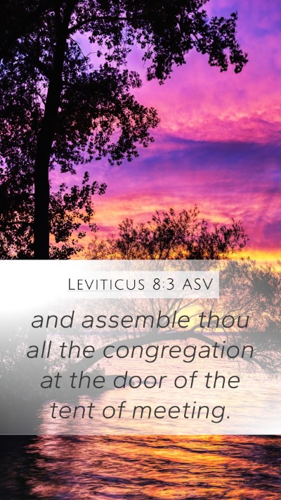 Leviticus 8:3 ASV Bible Verse Image