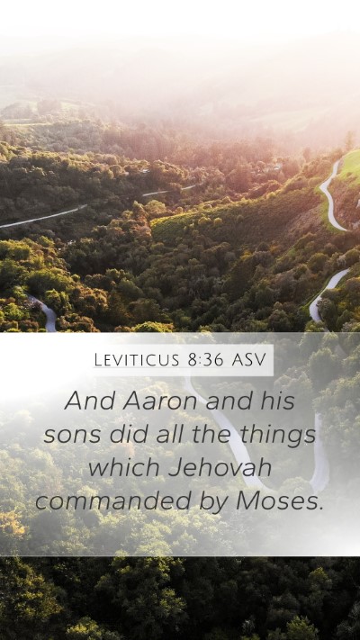 Leviticus 8:36 ASV Bible Verse Image