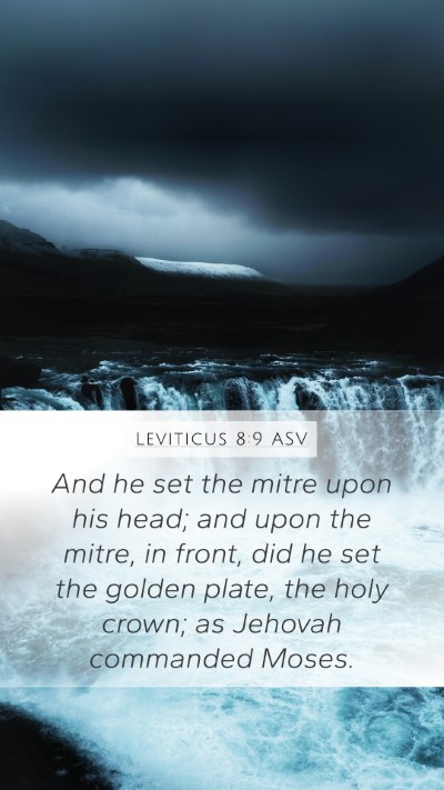 Leviticus 8:9 ASV Bible Verse Image