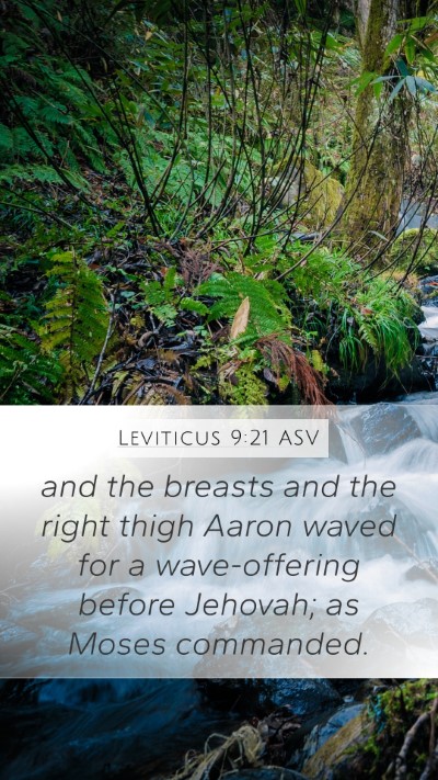 Leviticus 9:21 ASV Bible Verse Image
