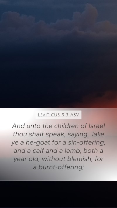 Leviticus 9:3 ASV Bible Verse Image