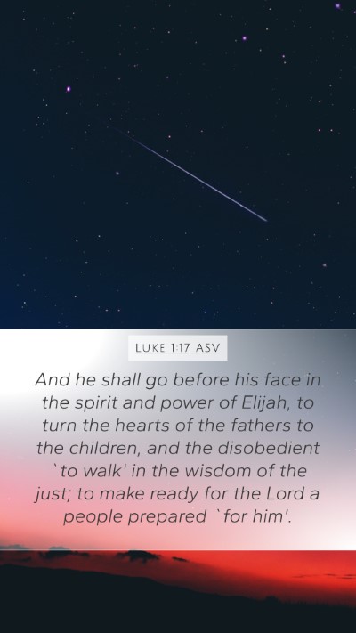 Luke 1:17 ASV Bible Verse Image