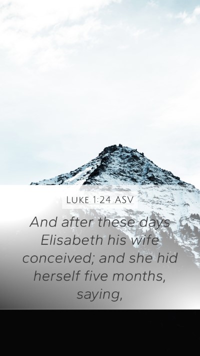 Luke 1:24 ASV Bible Verse Image