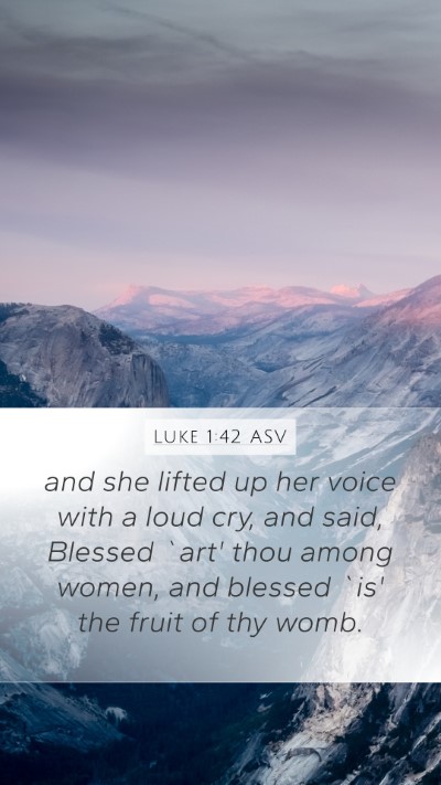 Luke 1:42 ASV Bible Verse Image