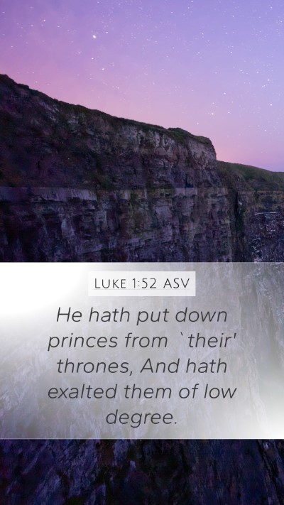 Luke 1:52 ASV Bible Verse Image