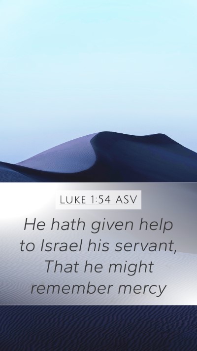 Luke 1:54 ASV Bible Verse Image