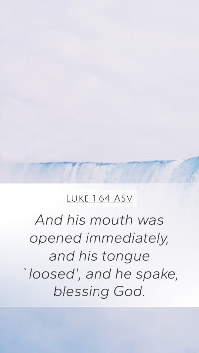 Luke 1:64 ASV Bible Verse Image