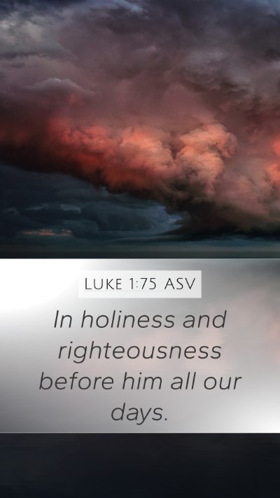Luke 1:75 ASV Bible Verse Image