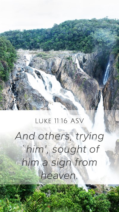 Luke 11:16 ASV Bible Verse Image